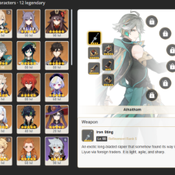 [NA] AR 57 ⭐ 42 Characters (12 Legendaries) ✨Alhaitham + Venti + Zhongli + Hu Tao + Sacrificial Sword + ✅ Full Access ✅ 0